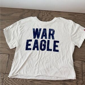 Auburn White Cropped T-Shirt “War Eagle”